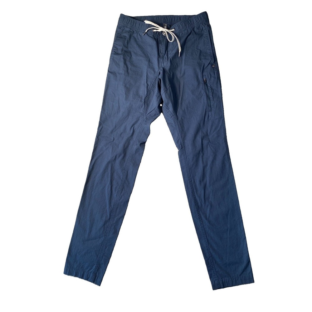 Vuori Men's Ripstop Climber Pants Blue Size Small Khaki Stretch Drawstring V412
